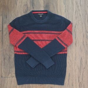 Banana Republic Men's Sweater in Navy and Red